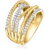 image:imageRossSimons 050 ct tw LabGrown Diamond Highway Ring in 18kt Gold Over SterlingDiamond