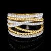 image:imageRossSimons 050 ct tw LabGrown Diamond Highway Ring in 18kt Gold Over SterlingDiamond