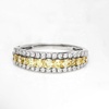 image:imageRossSimons 075 ct tw Yellow and White Diamond 3Row Ring in 14kt White Golddiamondcolored