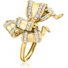 image:imageRossSimons 100 ct tw Diamond DoubleBow Ring in 18kt Gold Over SterlingDiamond