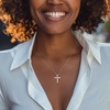 image:imageRossSimons 100 ct tw LabGrown Diamond Cross Pendant Necklace in 14kt Yellow Gold 16 inches