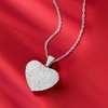 image:imageRossSimons 100 ct tw Pave Diamond Heart Pendant Necklace in Sterling SilverDiamond