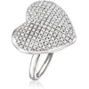 image:imageRossSimons 100 ct tw Pave Diamond Heart Ring in Sterling SilverDiamond