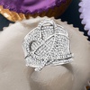 image:imageRossSimons 140 ct tw Diamond Heart Ring in Sterling SilverDiamond