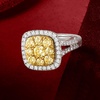 image:imageRossSimons 150 ct tw Yellow and White Diamond Ring in 14kt 2Tone GoldDiamond