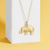 image:imageRossSimons 18kt Gold Over Sterling Silver Elephant Pendant Necklace With Single DiamondDiamond