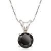 image:imageRossSimons 200 Carat Black Diamond Solitaire Necklace in 14kt White GoldDiamond