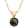 image:imageRossSimons 200 Carat Black Diamond Solitaire Necklace in 14kt Yellow GoldDiamond