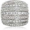 image:imageRossSimons 200 ct tw Diamond MultiRow Ring in Sterling SilverDiamond