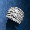 image:imageRossSimons 200 ct tw Round and Baguette Diamond Highway Ring in Sterling SilverDiamond