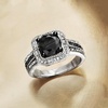 image:imageRossSimons 300 ct tw Black and White Diamond Ring in Sterling SilverDiamond