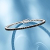 image:imageRossSimons 500 ct tw Black Diamond Tennis Bracelet in Sterling SilverDiamond