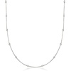 image:imageRossSimons BezelSet Diamond Station Necklace in Sterling SilverDiamond