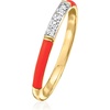 image:imageRossSimons Red Enamel Ring With Diamonds in 18kt Gold Over SterlingDiamond
