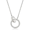 image:imagePure Collection by RossSimons 010 ct tw Diamond InterlockingCircle Necklace in Sterling Silver 16 inches