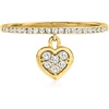 image:imagePure Collection by RossSimons 020 ct tw Diamond Heart Charm Ring in 14kt Yellow GoldDiamond