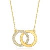 image:imagePure Collection by RossSimons 025 ct tw Pave Diamond Interlocking Circle Necklace in 14kt Yellow GoldDiamond