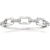 image:imagePure Collection by RossSimons Diamond Paper Clip Link Ring in Sterling SilverDiamond
