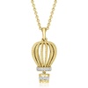 image:imageRossSimons 010 ct tw Diamond Hot Air Balloon Pendant Necklace in 18kt Gold Over SterlingDiamond