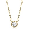 image:imageRossSimons 015 Carat BezelSet LabGrown Diamond Necklace in 18kt Gold Over SterlingDiamond