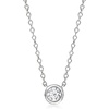 image:imageRossSimons 015 Carat BezelSet LabGrown Diamond Necklace in Sterling SilverDiamond