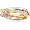 image:imageRossSimons 020 ct tw Diamond MultiRow Ring in TriColored Sterling SilverDiamond