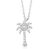 image:imageRossSimons 020 ct tw Diamond Palm Tree Pendant Necklace in Sterling Silver 16 inches