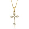 image:imageRossSimons 025 ct tw Diamond Cross Pendant Necklace in 14kt Yellow Gold 18 inches