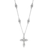image:imageRossSimons 025 ct tw Diamond Openwork Cross Necklace in Sterling SilverDiamond