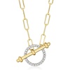 image:imageRossSimons 025 ct tw Diamond Toggle Necklace in 18kt Gold Over SterlingDiamond