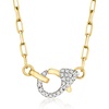 image:imageRossSimons 025 ct tw Pave Diamond Paper Clip Link Necklace in 14kt Yellow GoldDiamond