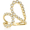 image:imageRossSimons 050 ct tw BezelSet Diamond DoubleLoop Ring in 14kt Yellow GoldDiamond
