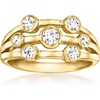 image:imageRossSimons 050 ct tw BezelSet LabGrown Diamond MultiRow Ring in 18kt Gold Over SterlingDiamond