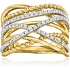 image:imageRossSimons 050 ct tw Diamond Beaded Highway Ring in 14kt Yellow GoldDiamond