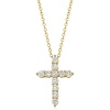 image:imageRossSimons 050 ct tw LabGrown Diamond Cross Pendant Necklace in 18kt Gold Over SterlingDiamond