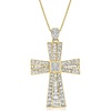 image:imageRossSimons 080 ct tw Diamond Cross Pendant Necklace in 14kt Yellow GoldDiamond