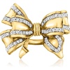 image:imageRossSimons 100 ct tw Diamond DoubleBow Ring in 18kt Gold Over SterlingDiamond