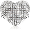 image:imageRossSimons 100 ct tw Pave Diamond Heart Ring in Sterling SilverDiamond
