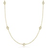 image:imageRossSimons 14kt Gold BezelSet Diamond Station Necklace 100 ct twWhite