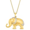 image:imageRossSimons 18kt Gold Over Sterling Silver Elephant Pendant Necklace With Single DiamondDiamond