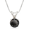image:imageRossSimons 200 Carat Black Diamond Solitaire Necklace in 14kt White GoldDiamond