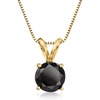 image:imageRossSimons 200 Carat Black Diamond Solitaire Necklace in 14kt Yellow GoldDiamond