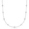 image:imageRossSimons 200 ct tw BezelSet Diamond Station Necklace in Sterling SilverDiamond