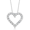 image:imageRossSimons 200 ct tw Diamond Heart Pendant Necklace in 14kt White GoldDiamond