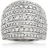 image:imageRossSimons 200 ct tw Diamond MultiRow Ring in Sterling SilverDiamond