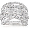 image:imageRossSimons 200 ct tw Round and Baguette Diamond Highway Ring in Sterling SilverDiamond