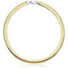 image:imageRossSimons Italian 8mm Silver and 14kt GoldPlated Reversible Omega NecklaceNo Gemstone