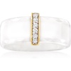 image:imageRossSimons White Ceramic and 10 ct tw Diamond Ring With 14kt Yellow GoldDiamond