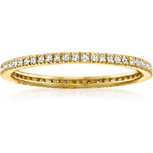image:imagePure Collection by RossSimons 015 ct tw Diamond Eternity Band in 14kt Yellow GoldDiamond