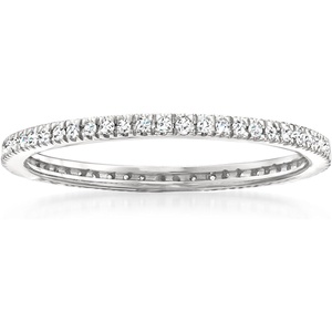 image:imagePure Collection by RossSimons 015 ct tw Diamond Eternity Band in Sterling SilverDiamond